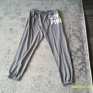 PINK gray sweat pants